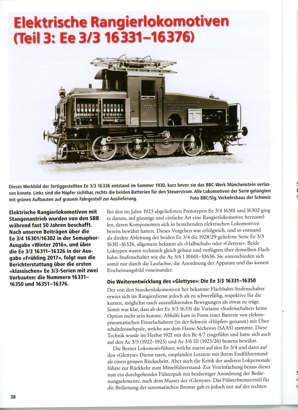 Riviste & Magazine: Semaphor 53,  Sommer 2017; Klassiker der Eisenbahn – Usato da Köniz venduto da vasco013 7