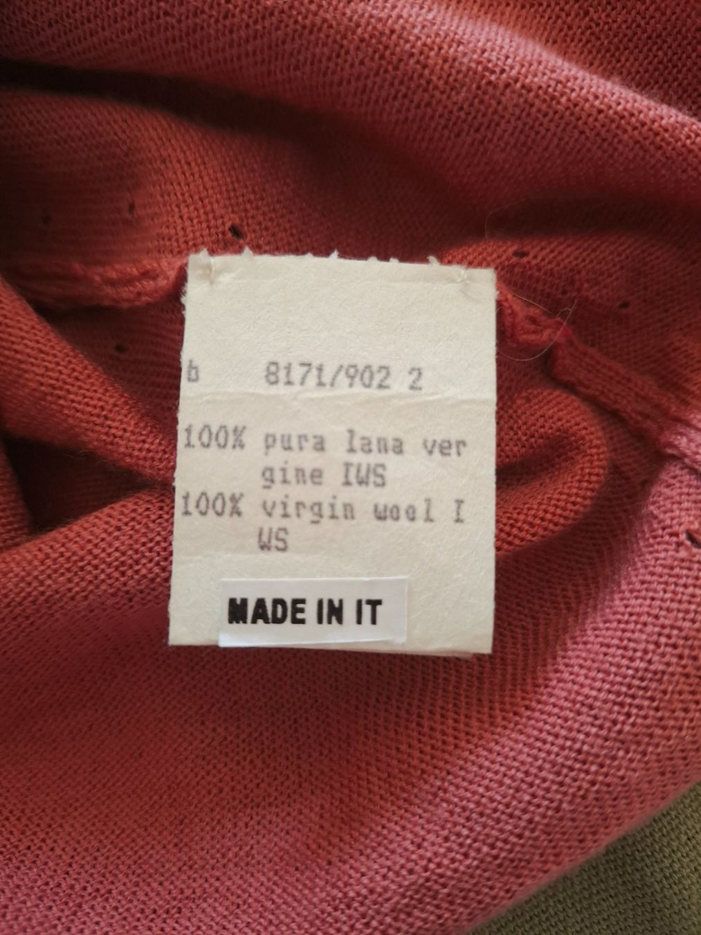 Top: Borbonese coral knit virgin wool top, S – Nuovo e nell'imballaggio originale da Carouge GE venduto da Juli_03 2