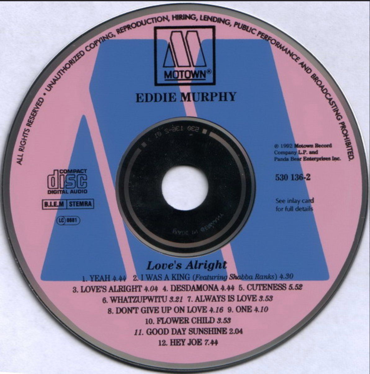 CDs: Eddie Murphy - Love's Alright – Gebraucht aus Brunnen von Barfly5 2