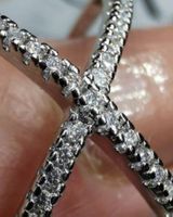 Bague argent avec diamants de moissanite certifié  GRA