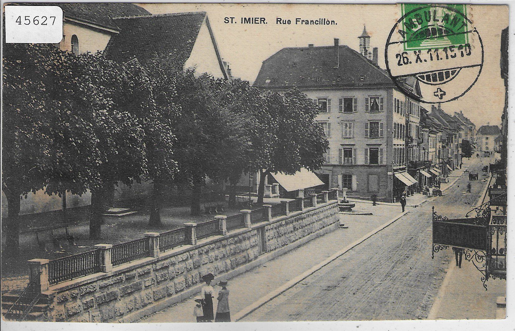 Ansichtskarten: St. Imier - Rue Francillon - animee – Gebraucht aus Ettingen von Kartenplanet