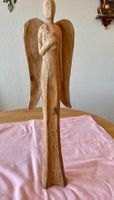 Grosser Holzengel 61 cm – dekorative Engel-Figur aus Holz