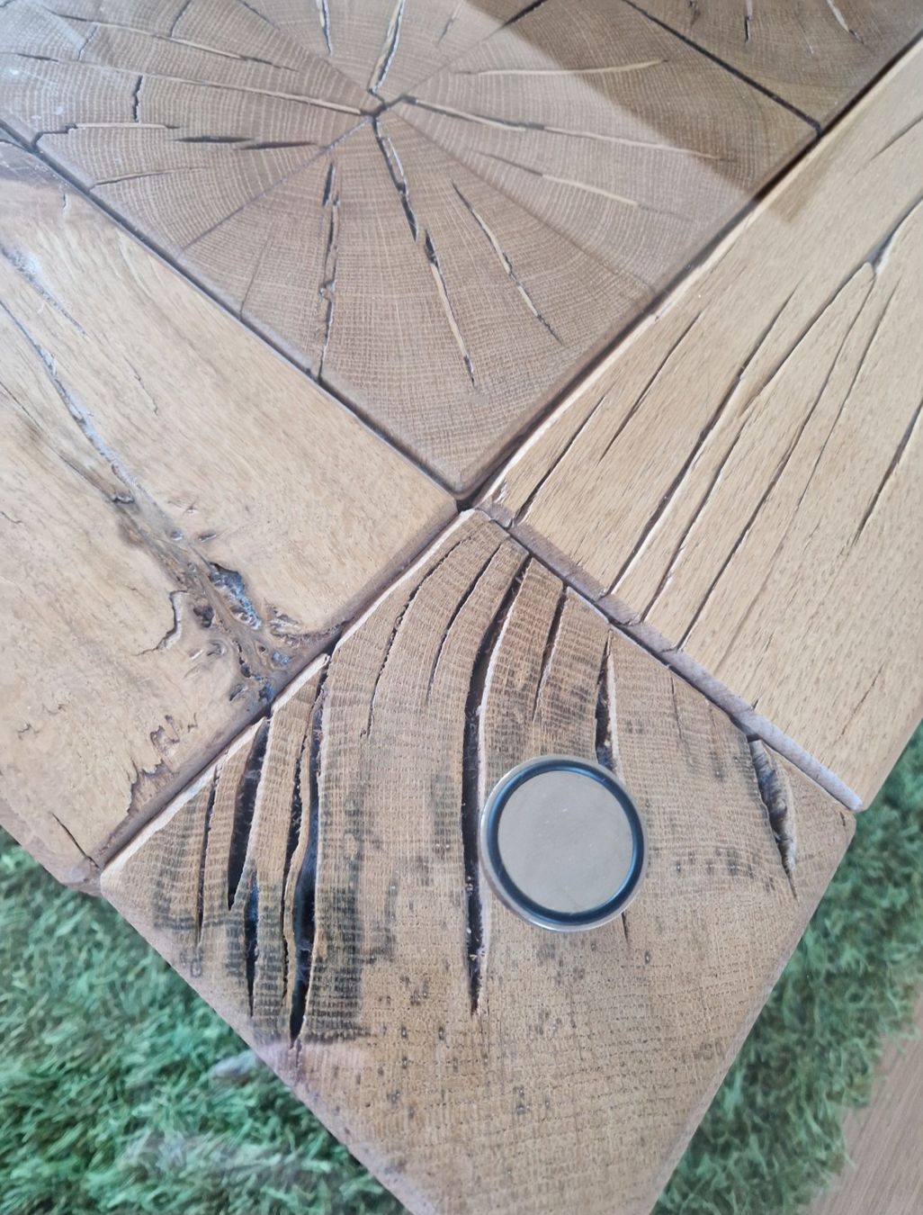 Tische: Couchtisch Holz Glas Sumpfeiche – Gebraucht aus wildhaus von tanjavetsch 1
