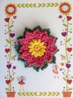 1 Stück Blumen gehäkelt 852