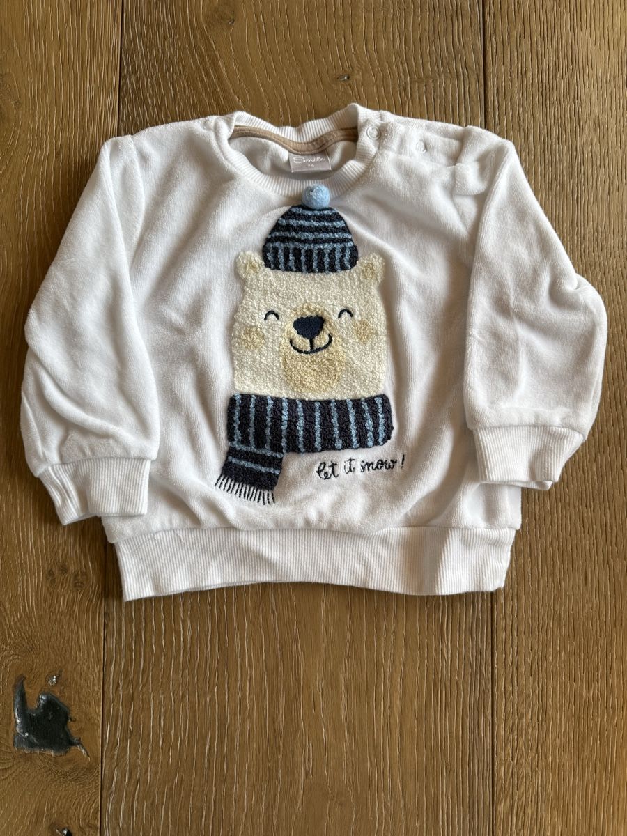 Maglioni & Felpe: Kuschelpullover Eisbär Grösse 74 – Usato da Pragg-Jenaz venduto da gobrist