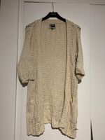 Lange Strickjacke in beige