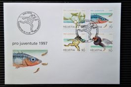 1997 FDC Weihnachtsmarke "Tiere III"