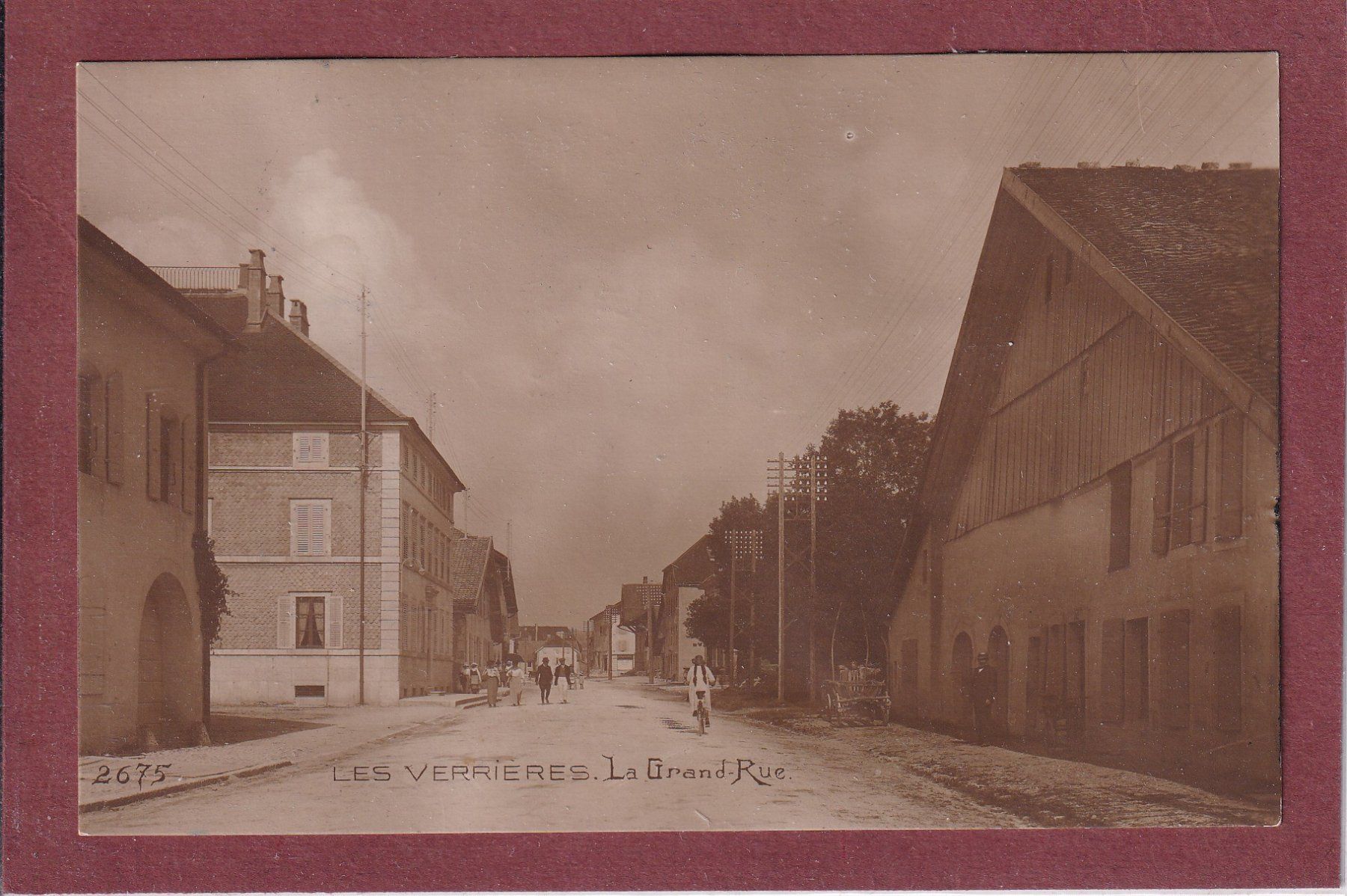 Cartoline postali: Les Verrières - Grand - Rue - 1923 – Usato da Orvin venduto da Pyaeschli