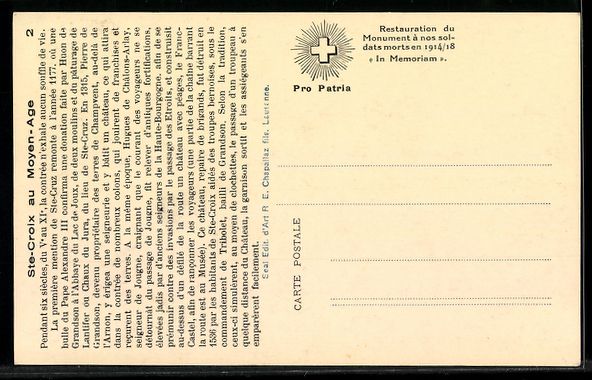 Cartoline postali: AK Ste Croix, Ste Croix et le Cochet – Usato da Berlin venduto da bartko-reher 1