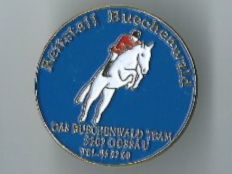 Reitstall Buechenwald, Reiter und Pferd, Pin