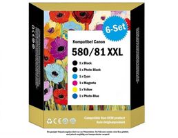 PGI-580 / CLI-581 - XXL Drucker-Patronen kompat. Canon (6x)