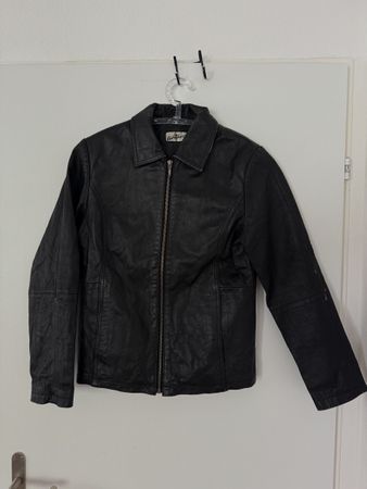 schwarze Lederjacke Avitano Gr. 36, Damen, echt leather