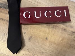 Gucci krawatte, Schwarz, Neuwertig, Inkl. Schachtel