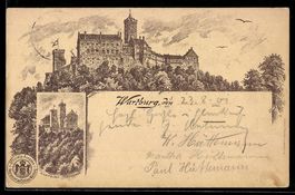 Litho Wartburg, Blick von der Südseite,