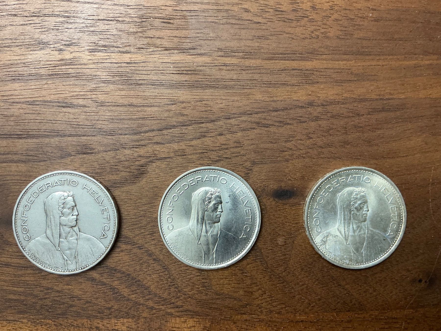 Tutti le monete: 3 x 5 Franken – Usato da Unterägeri venduto da Peter135