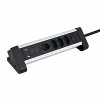 Schönenberger Alu Steckdosenleiste 4xT13 USB