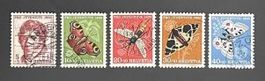 1955 PJ Insektenbilder ganzer Satz ʘ J158 - J162
