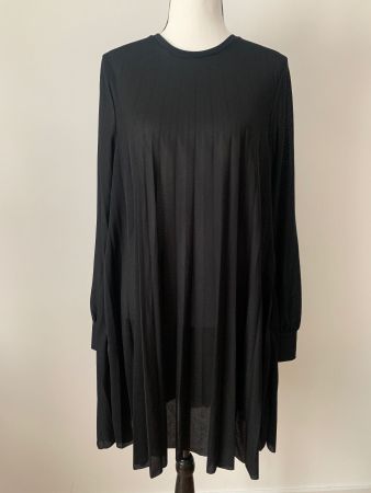 Kleid langarm schwarz Gr. XS Plissee COS Stil, H&M Trend