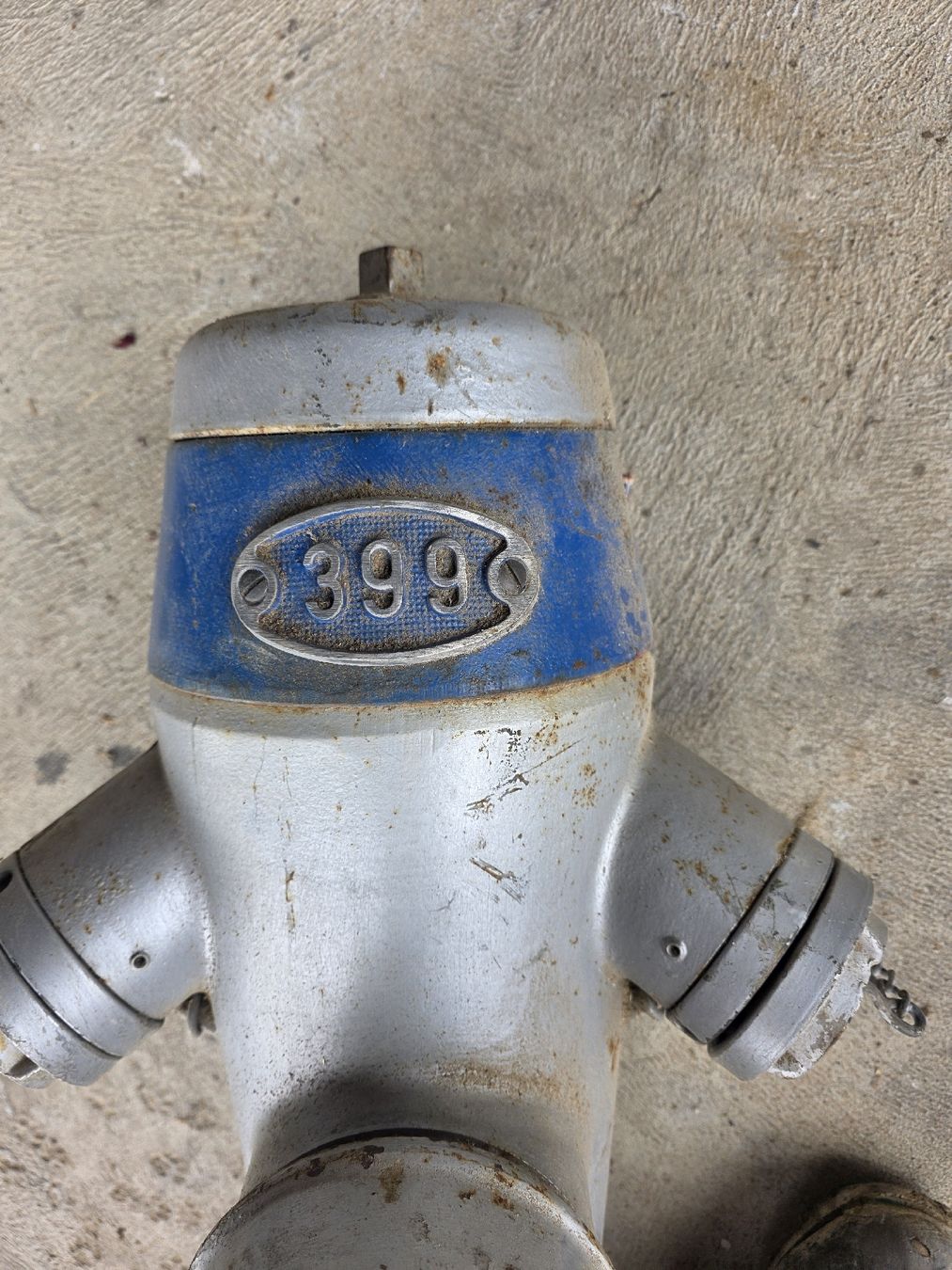 Tutte le decorazioni: Vintage Hydrant / Hydranten, Silber-Blau, Deko, – Difettoso da Ersigen venduto da Force01 1