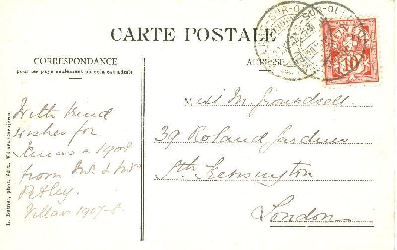 Cartoline postali: Les Dieblerets - im Winter + 1907 – Usato da Emmenbrücke venduto da teestube 1