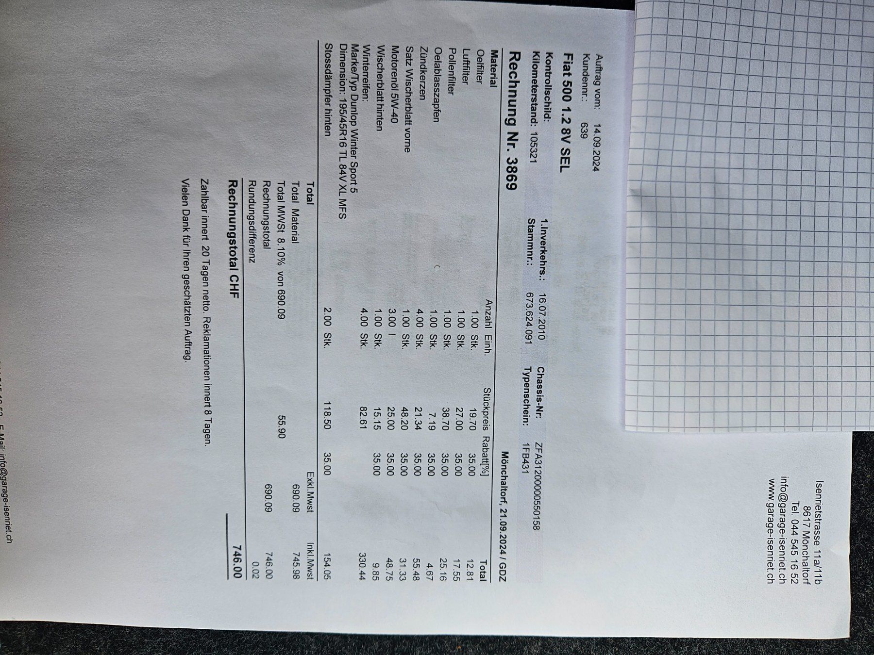 Fiat Automobili: Fiat 500 1.2 8V SEL AUTOMAT – Usato da Birmenstorf AG venduto da stark27 8