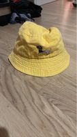 Bucket Hat yellow with dog embroidery acceptable