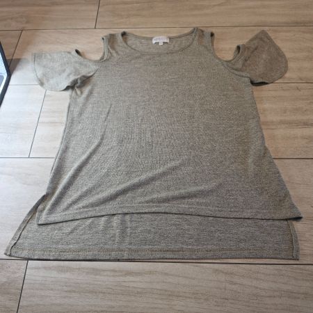 Apricot Damen-Shirt Cold Shoulder Grau Gr. M – weich & beque