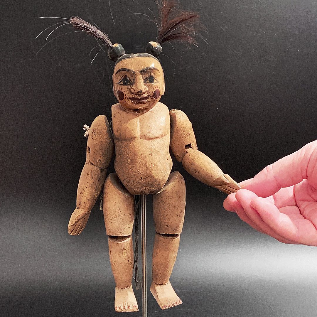 Statuette: Vintage polychrome Puppe aus Burma oder Myanmar – Usato da Luzern venduto da downtonabbey 5