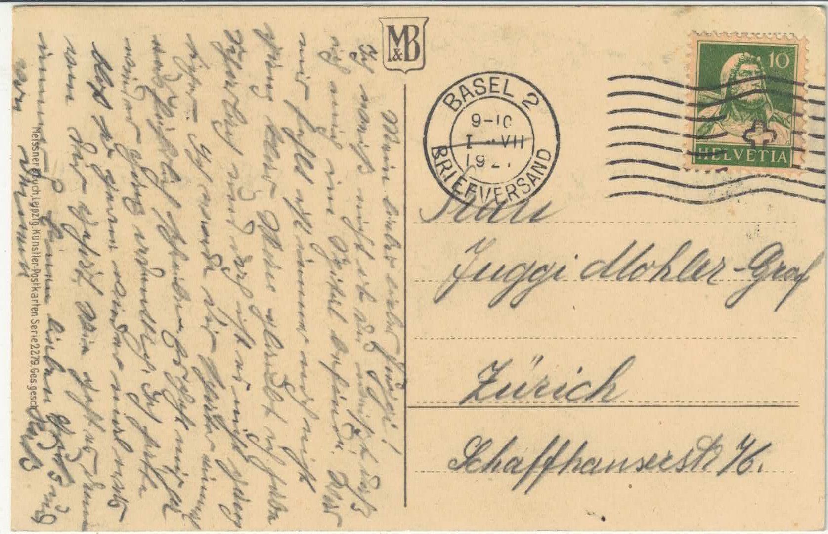 Cartoline postali: Catharina Klein - Rosen in der Vase – Usato da Ettingen venduto da Kartenplanet 1