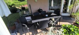 Gartentisch-Set mit 6 Stühlen, Rattanoptik, Sommer-Deal!