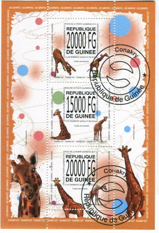 Alle Briefmarken: Block "Giraffen". Guinea – Neu und originalverpackt aus Basel von Butsch5