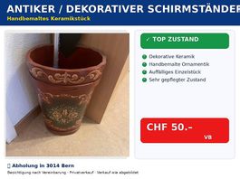Antiker Schirmständer gemäss Bilder