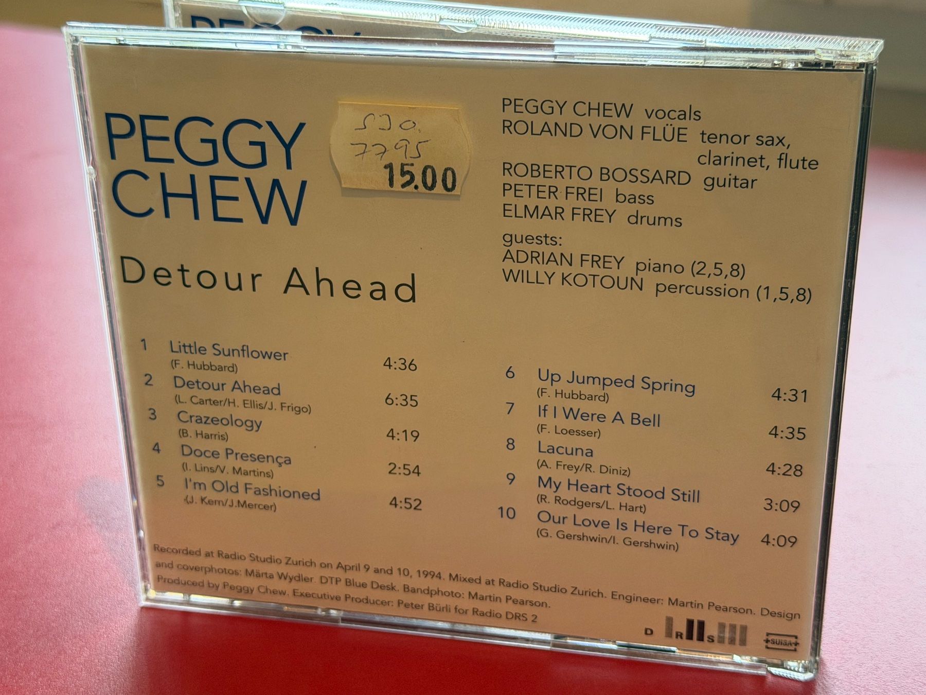 CD: Peggy Chew - Detour Ahead - HF41AS – Nuovo (secondo la descrizione) da Küsnacht ZH venduto da JazzRecords 1