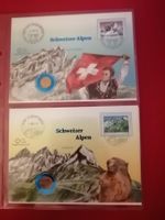 2 Münzbriefe Schweizer Alpen 1991