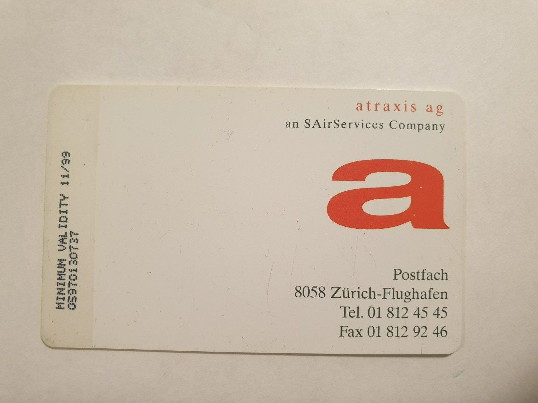 Schede telefoniche: Atraxis AG – Usato da Rain venduto da chesz 1
