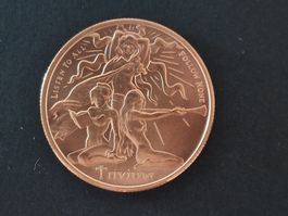 USA 1 Oz .999 Copper, Silver Shield Trivium