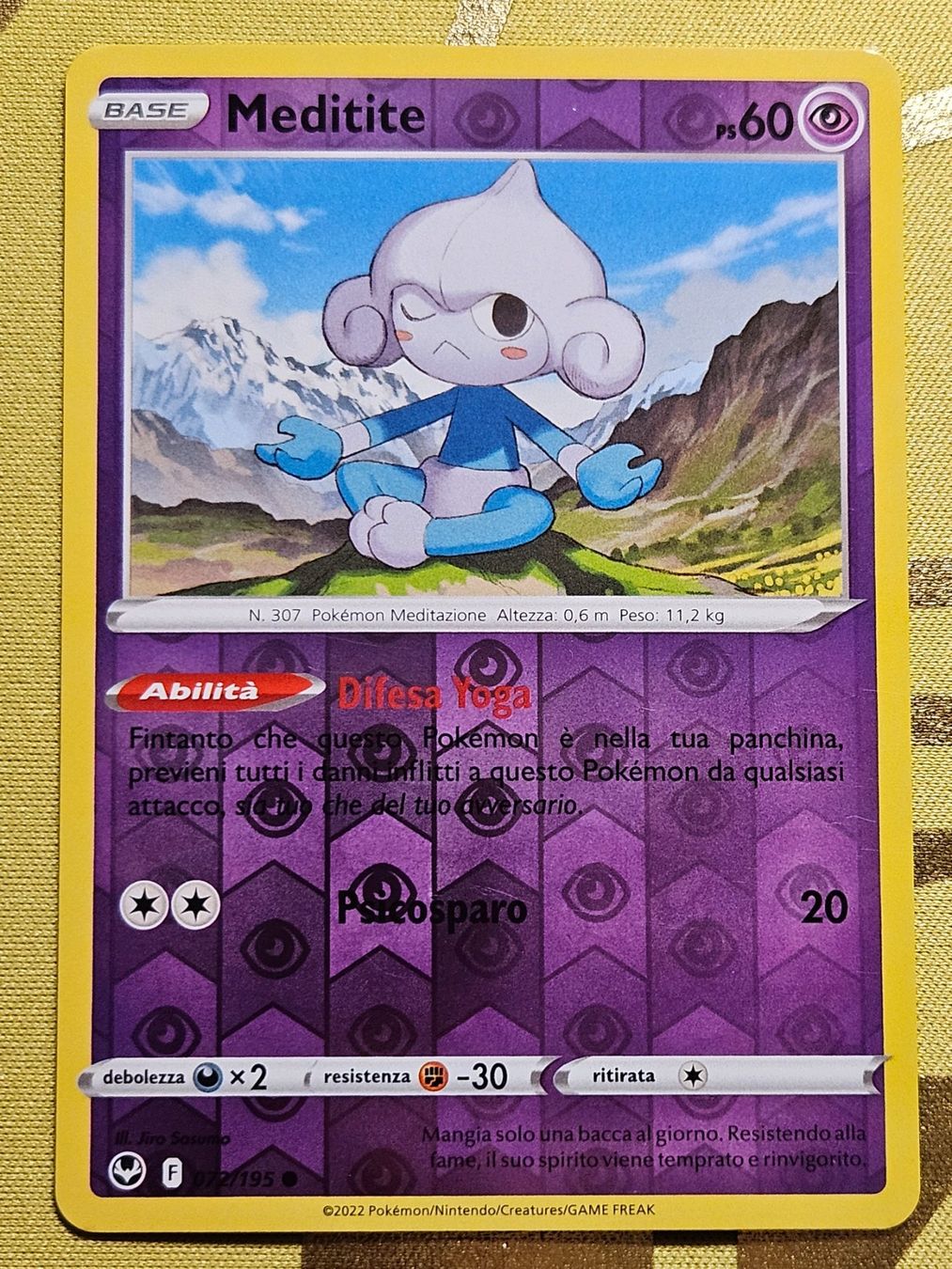 Pokémon Carte collezionabili: Silver Tempest - Meditite 072/195 IT – Usato da Bellinzona venduto da Pokemarco