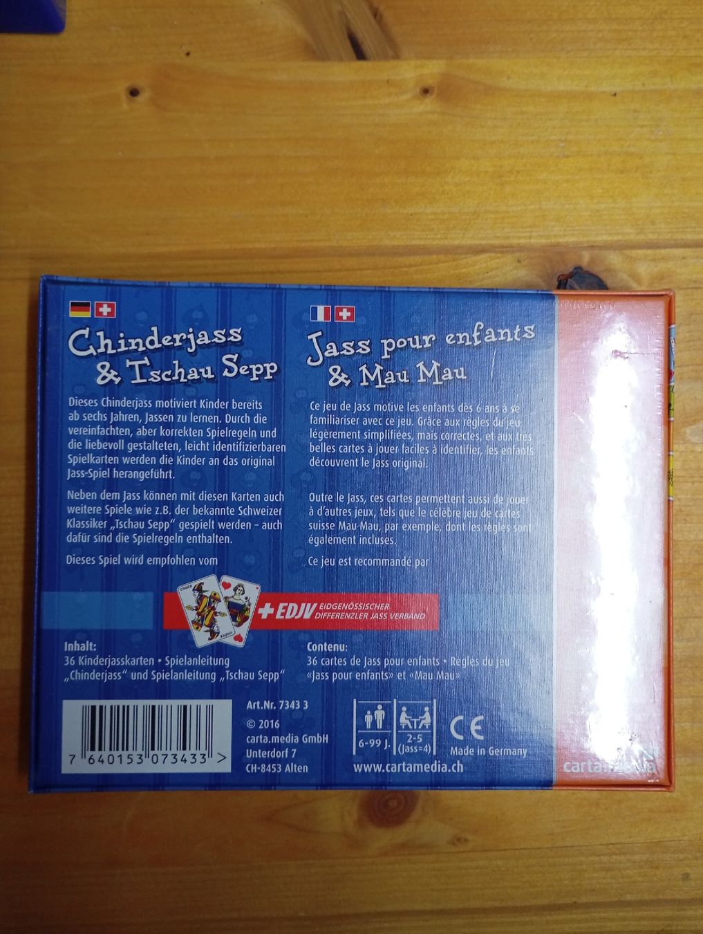 Giochi: Chinderjass & Tschau Sepp – Nuovo e nell'imballaggio originale da Winterthur venduto da pjuma01 1