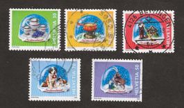 Briefmarken Schweiz 2000  Z 990-993,995 Gebraucht