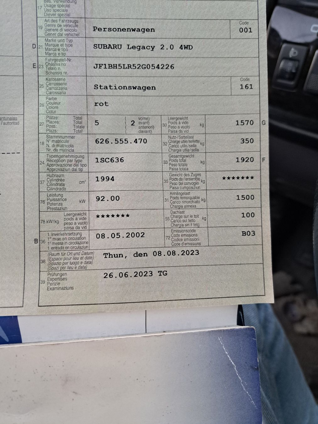 Subaru Autos: Subaru Legacy 2.0 4WD – Gebraucht aus Habkern von ford_mustang89 4