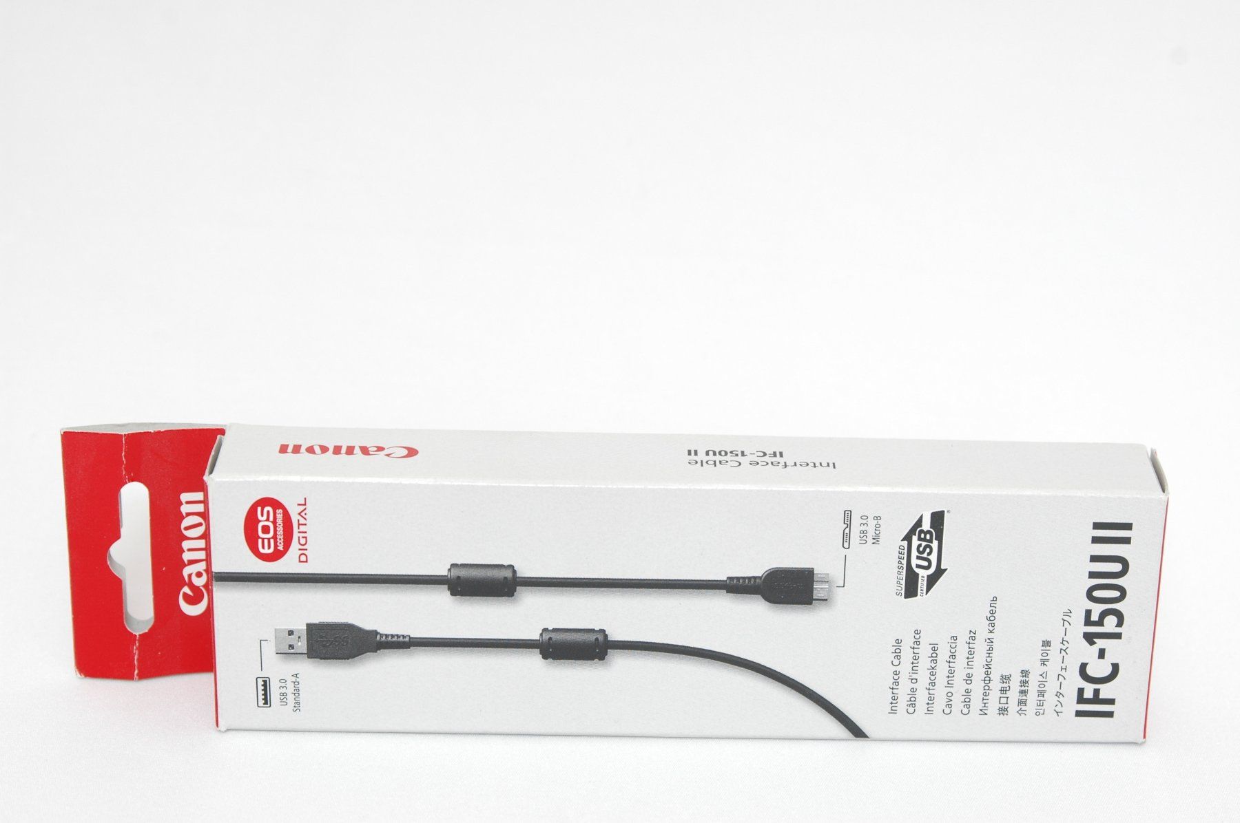 Câble de données USB pour Canon EOS, Digital Ixus (remplace IFC-300PCU, IFC-400PCU) avec Chiffon