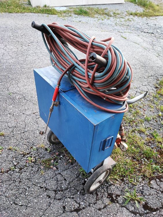 GLOOR GasflaschenWagen mit Manometer und sehr viel Schlauch Kaufen