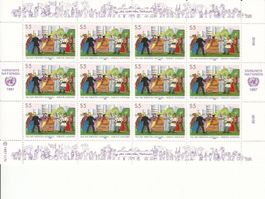 UNO Wien Mi 75-76 Kleinbögen ** und FDC