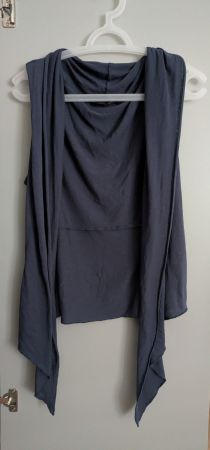 Gilet in cotone blu taglia unica