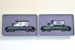 Märklin 2 x Wagen mit LKW - Sammler 94225/anderen - H0