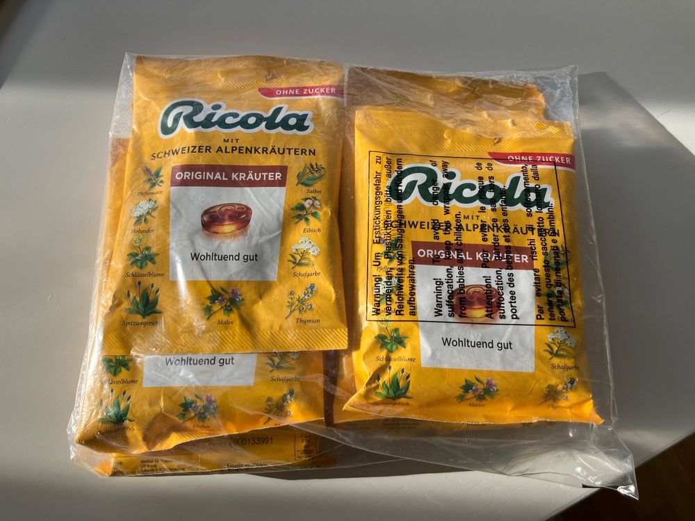 9er Pack Ricola Original Zuckerfrei, 9x75g (Neu und originalverpackt ...