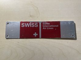 Swiss Flugzeug Trolley Schild