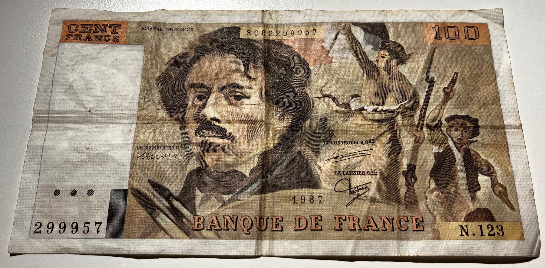 Banconote: Frankreich 100 Francs 1987 – Usato da Algetshausen venduto da Carrhard