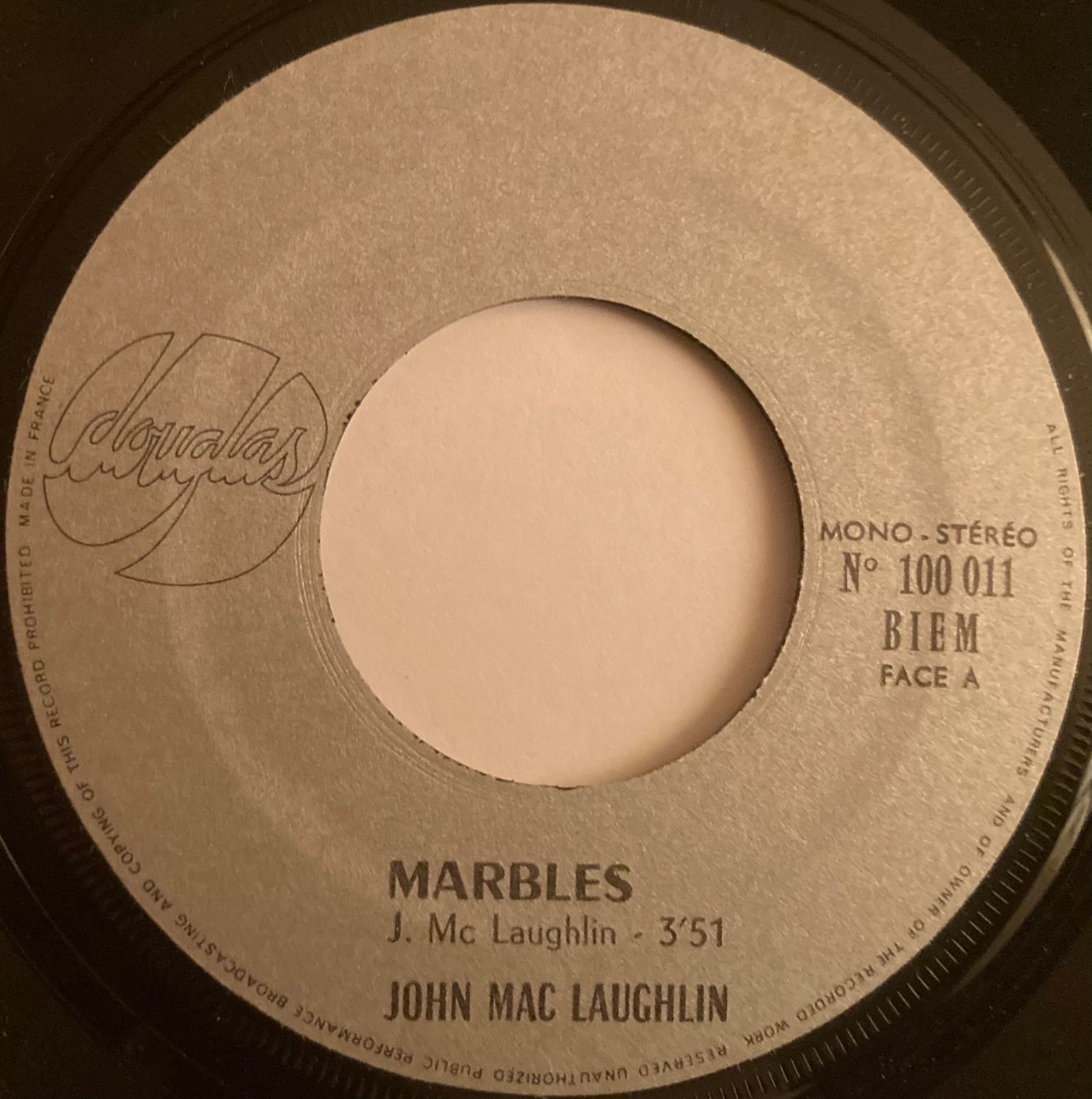 Dischi in vinile: JOHN MC. LAUGHLIN - MARBLES – Usato da Poliez-Pittet venduto da Newtown-Records 2