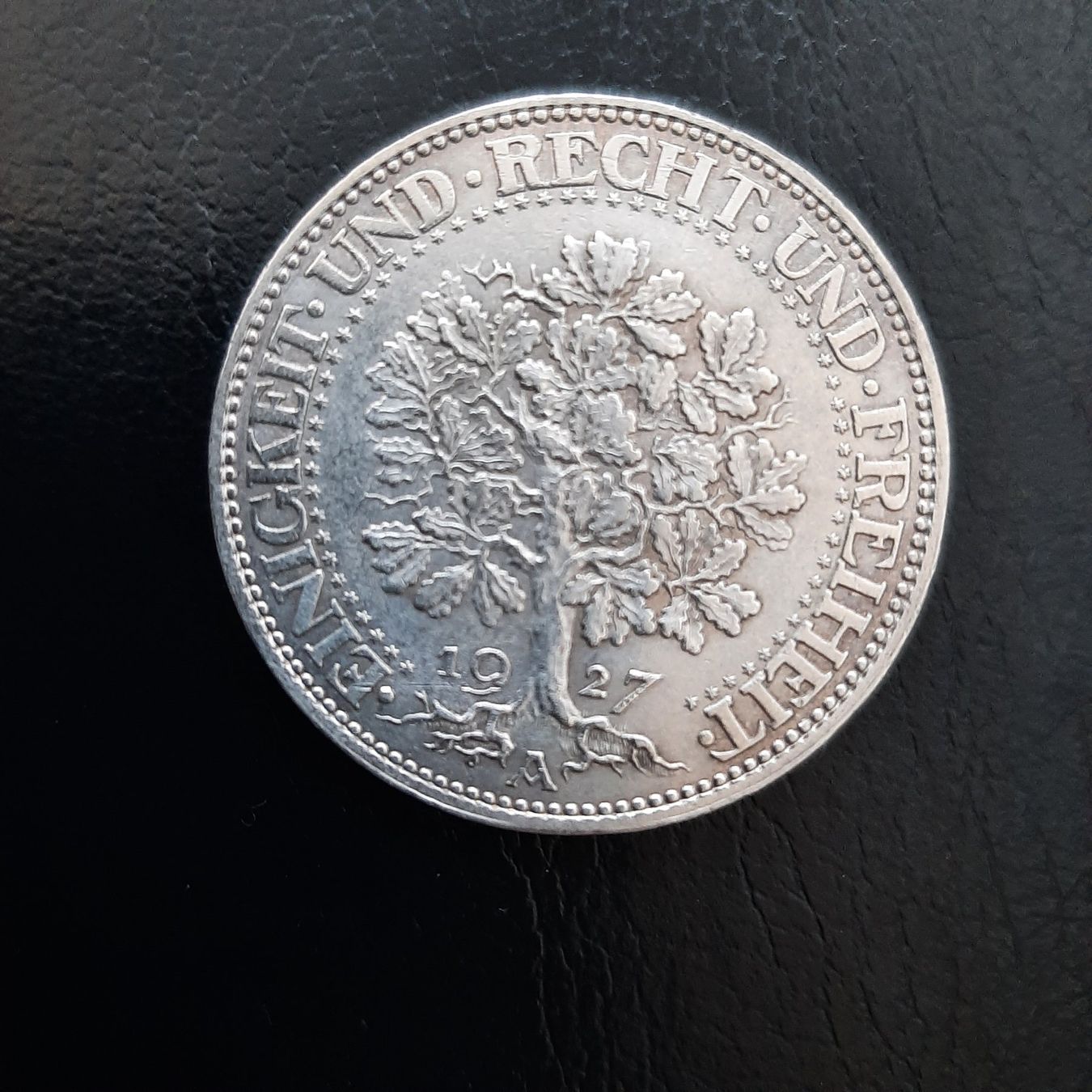 Tutti le monete: 5 Reichsmark 1927 A Berlin Eichbaum – Usato da Carouge GE venduto da cecob0909